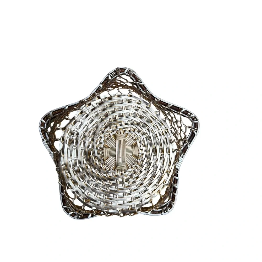 French Style Wire Basket Home Decor Excellent Star Shaped Woven Mesh